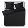 HEMA Dekbedovertrek 240x200/220cm hotel katoen satijn zwart (zwart) | HEMA
