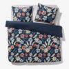 HEMA Dekbedovertrek 200x200/220cm zacht katoen bloemen blauw (blauw) | HEMA