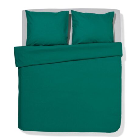 HEMA Dekbedovertrek 240x200/220cm zacht katoen donkergroen (middengroen) | HEMA
