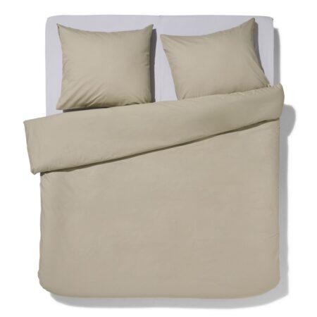 HEMA Dekbedovertrek 240x200/220cm zacht katoen grijs groen (groen) | HEMA