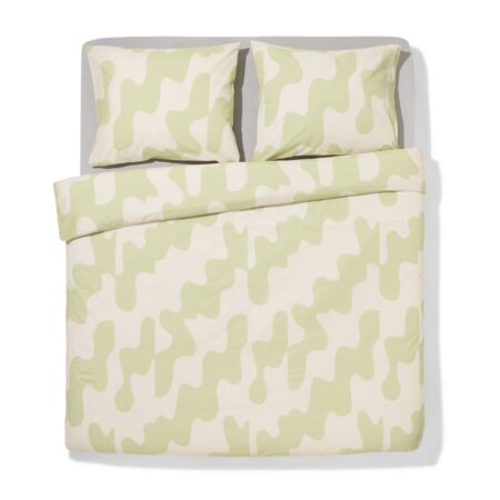 HEMA Dekbedovertrek 240x200/220cm zacht katoen organisch (groen) | HEMA