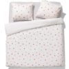 HEMA Dekbedovertrek 240x200/220cm zacht katoen stippen gekleurd (wit) | HEMA