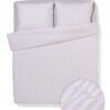 Dekbedovertrek 240x200/220cm zacht katoen strepen beige