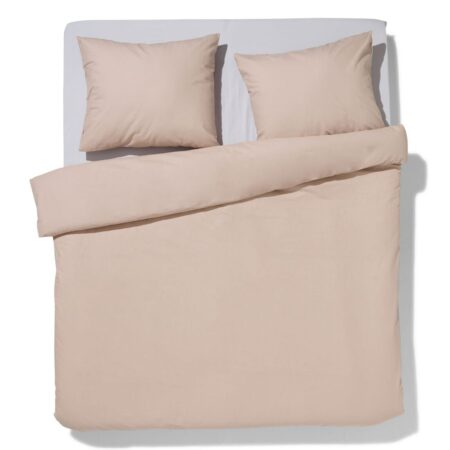 HEMA Dekbedovertrek 240x200/220cm zacht katoen taupe (taupe) | HEMA