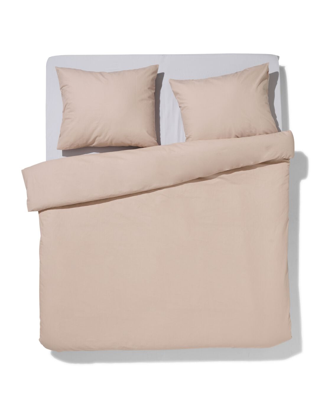 HEMA Dekbedovertrek 240x200/220cm zacht katoen taupe (taupe) | HEMA