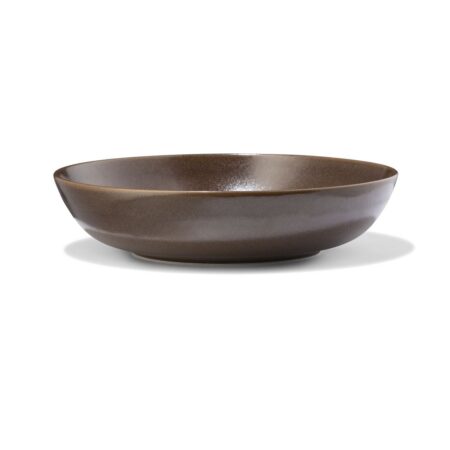 HEMA Diep bord Ø22cm Puur aardewerk donkerbruin (donkerbruin) | HEMA