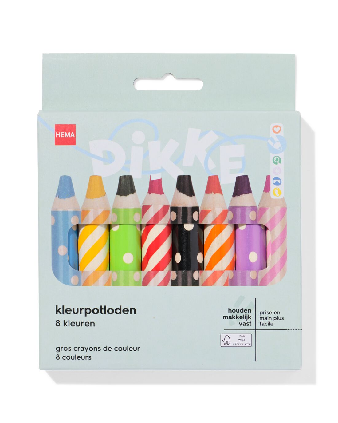 HEMA Dikke potloden - 8 stuks | HEMA