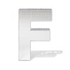Discoletter F 10x9x10cm (zilver)