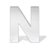 HEMA Discoletter N 10x9x10cm (zilver) | HEMA