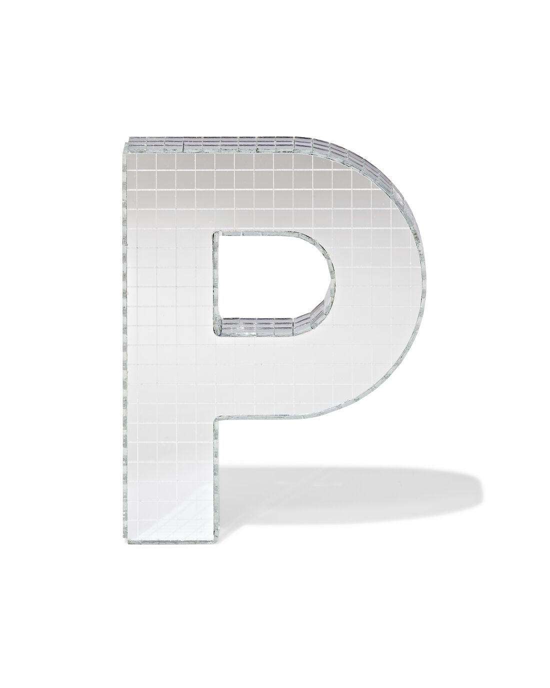 HEMA Discoletter P 10x9x10cm (zilver) | HEMA
