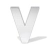 Discoletter V 10x9x10cm (zilver)