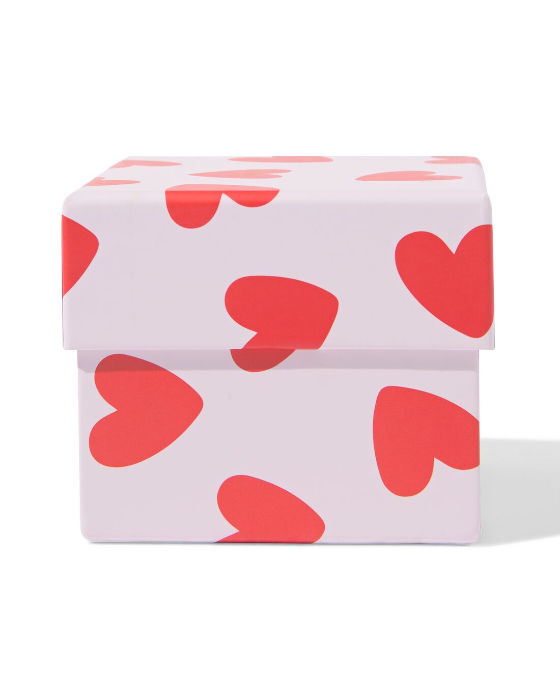 HEMA Doos S 9x11x11cm karton hartjes (rood) | HEMA