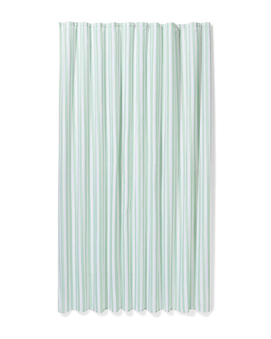 HEMA Douchegordijn 180x200cm polyester linnenstructuur strepen (groen) | HEMA