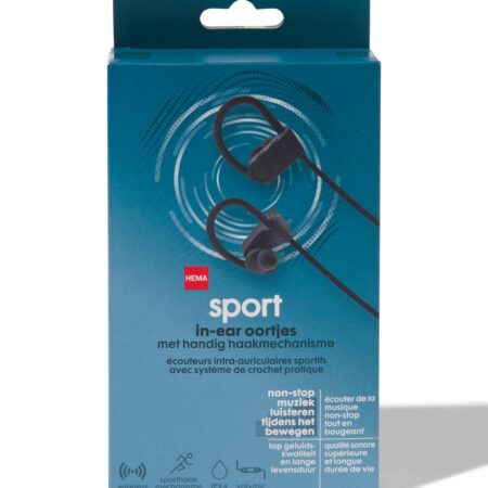 HEMA Draadloze oortelefoon in-ear sport zwart | HEMA
