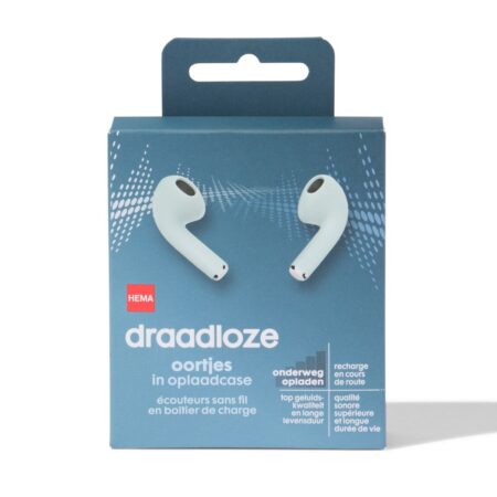 HEMA Draadloze oortjes in oplaadcase mint | HEMA