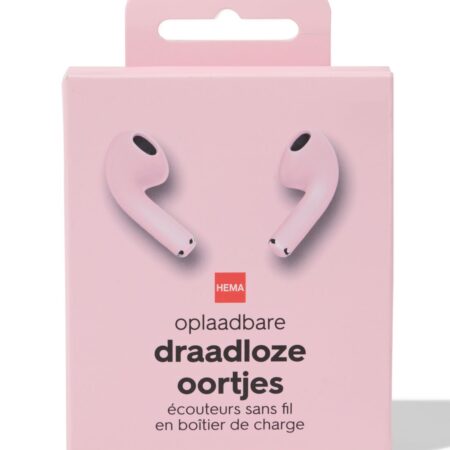 HEMA Draadloze oortjes roze (roze) | HEMA
