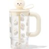 HEMA Drinkbeker 720ml met rietje dumpling (beige) | HEMA
