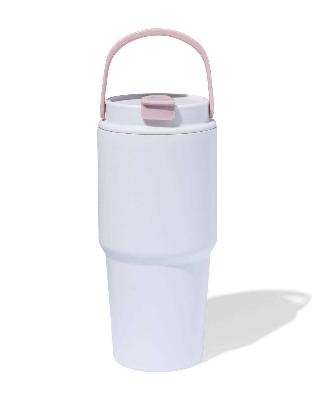 HEMA Drinkbeker met rietje 600ml rvs lavendel (lavendel) | HEMA