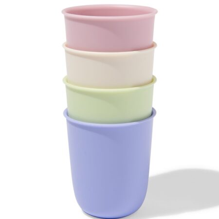 HEMA Drinkbekers 280ml kunststof pastel - 4 stuks (multicolor) | HEMA