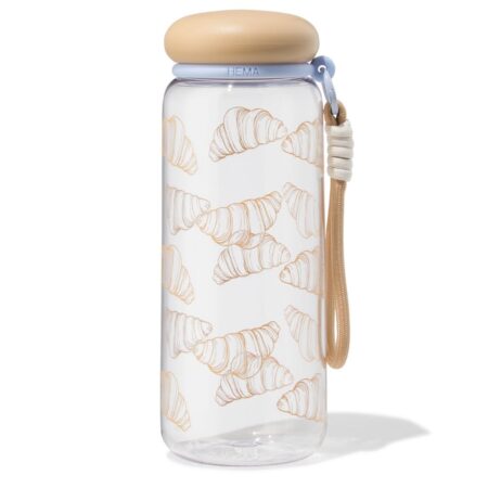 HEMA Drinkfles 700ml kunststof croissant (transparant) | HEMA