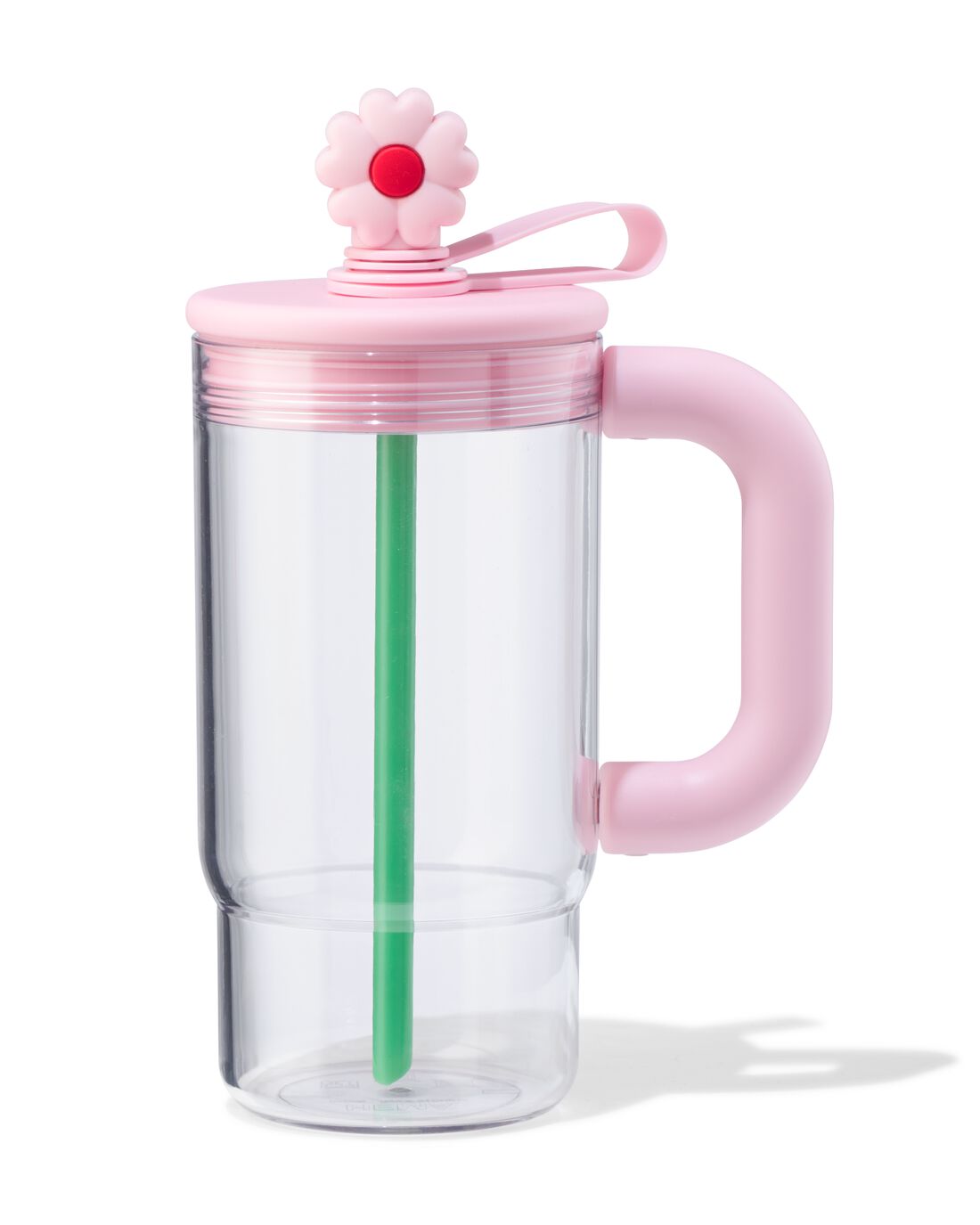 HEMA Drinkfles 720ml met rietje bloem | HEMA
