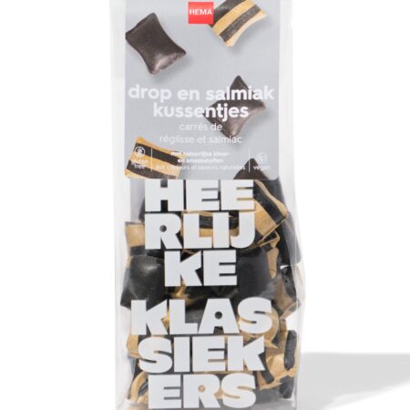 HEMA Drop en salmiak kussentjes 110g | HEMA