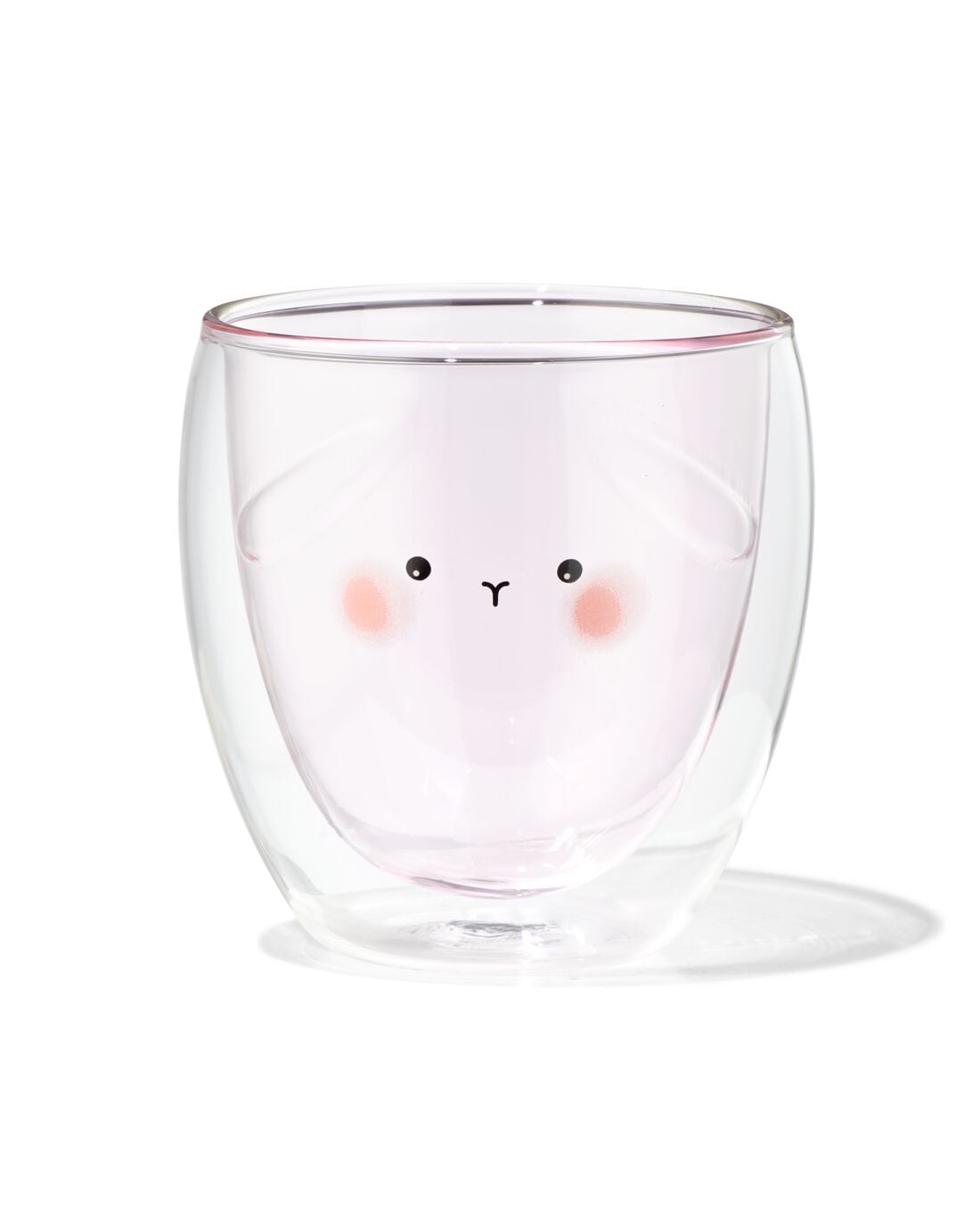Dubbelwandig glas 300ml konijn transparant