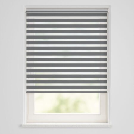 HEMA Duo rolgordijn lichtdoorlatend structuur antraciet (antraciet) | HEMA