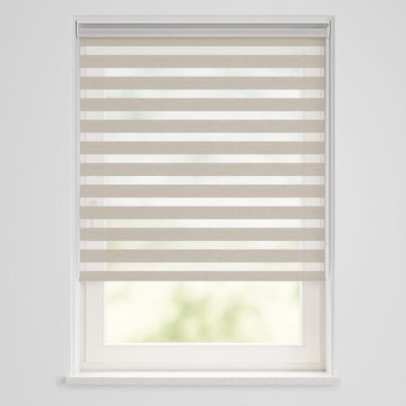 HEMA Duo rolgordijn lichtdoorlatend structuur taupe (taupe) | HEMA