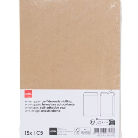HEMA Enveloppen C5 - 15 stuks | HEMA