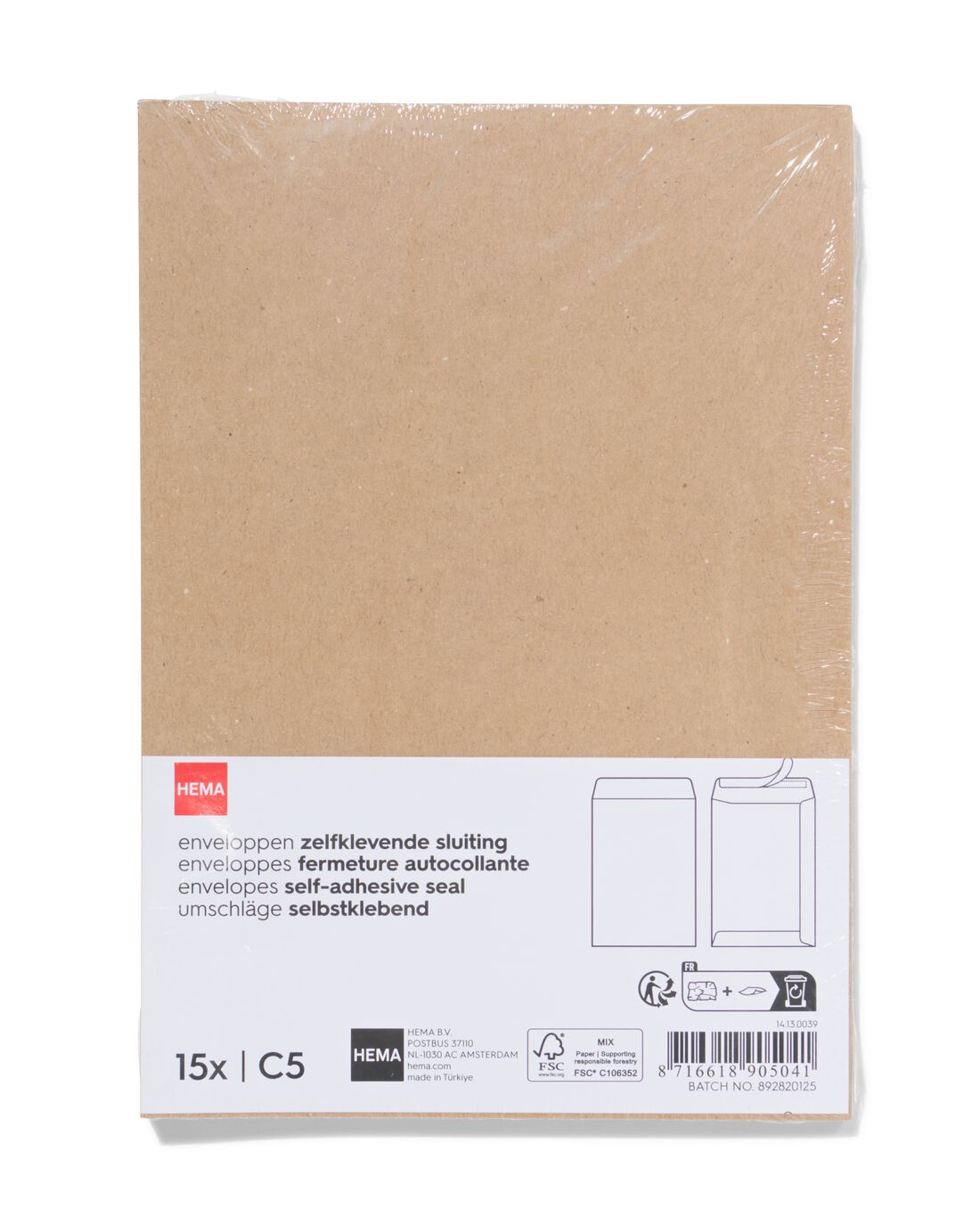 HEMA Enveloppen C5 - 15 stuks | HEMA