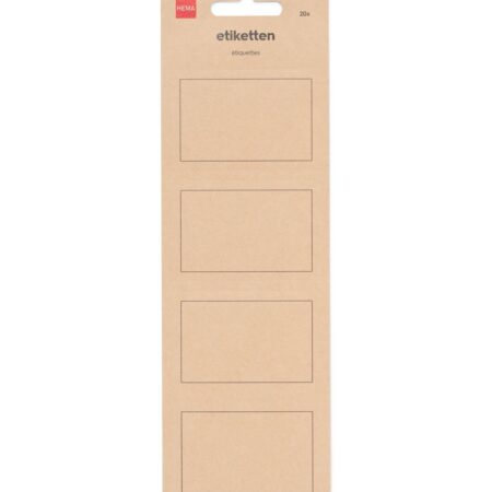 HEMA Etiketten - 20 stuks (bruin) | HEMA
