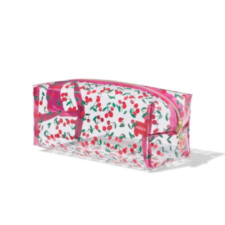 HEMA Etui 20x8.5x9cm transparant kersen (multicolor) | HEMA