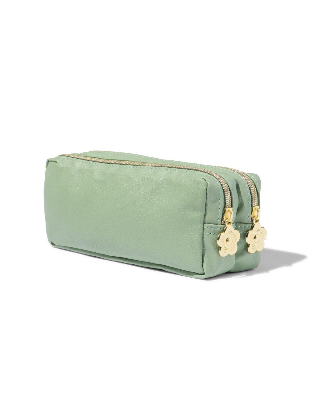 HEMA Etui 20x9x7cm kunstleer met dubbele rits (groen) | HEMA