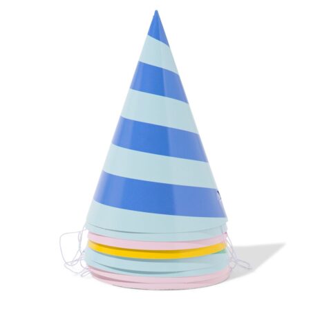 HEMA Feesthoedjes strepen - 8 stuks (multicolor) | HEMA