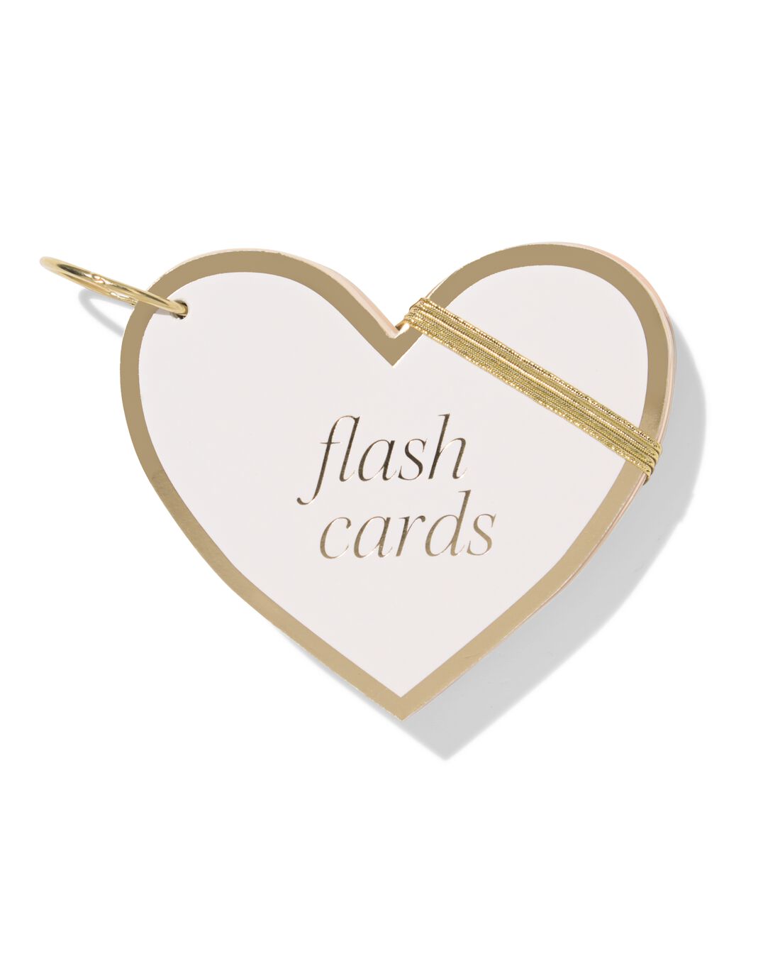 HEMA Flashcards A7 met ring hart - 50 stuks (gebroken wit) | HEMA