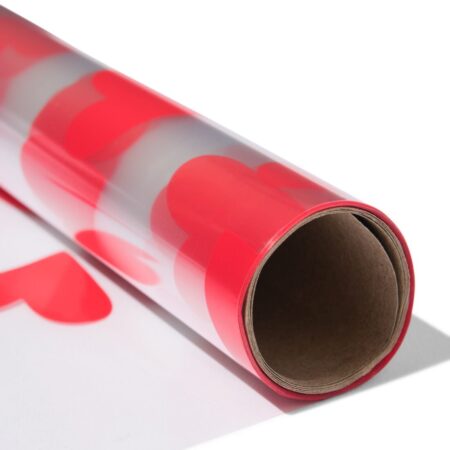 HEMA Folie 200x70cm hartjes rood | HEMA