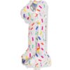 HEMA Folieballon cijfer 1 60cm confetti (mosterdgeel) | HEMA