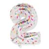HEMA Folieballon cijfer 2 60cm confetti (naturel) | HEMA