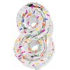 HEMA Folieballon cijfer 8 60cm confetti (olijf) | HEMA