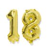 HEMA Folieballon getal 18 60cm goud (goud) | HEMA