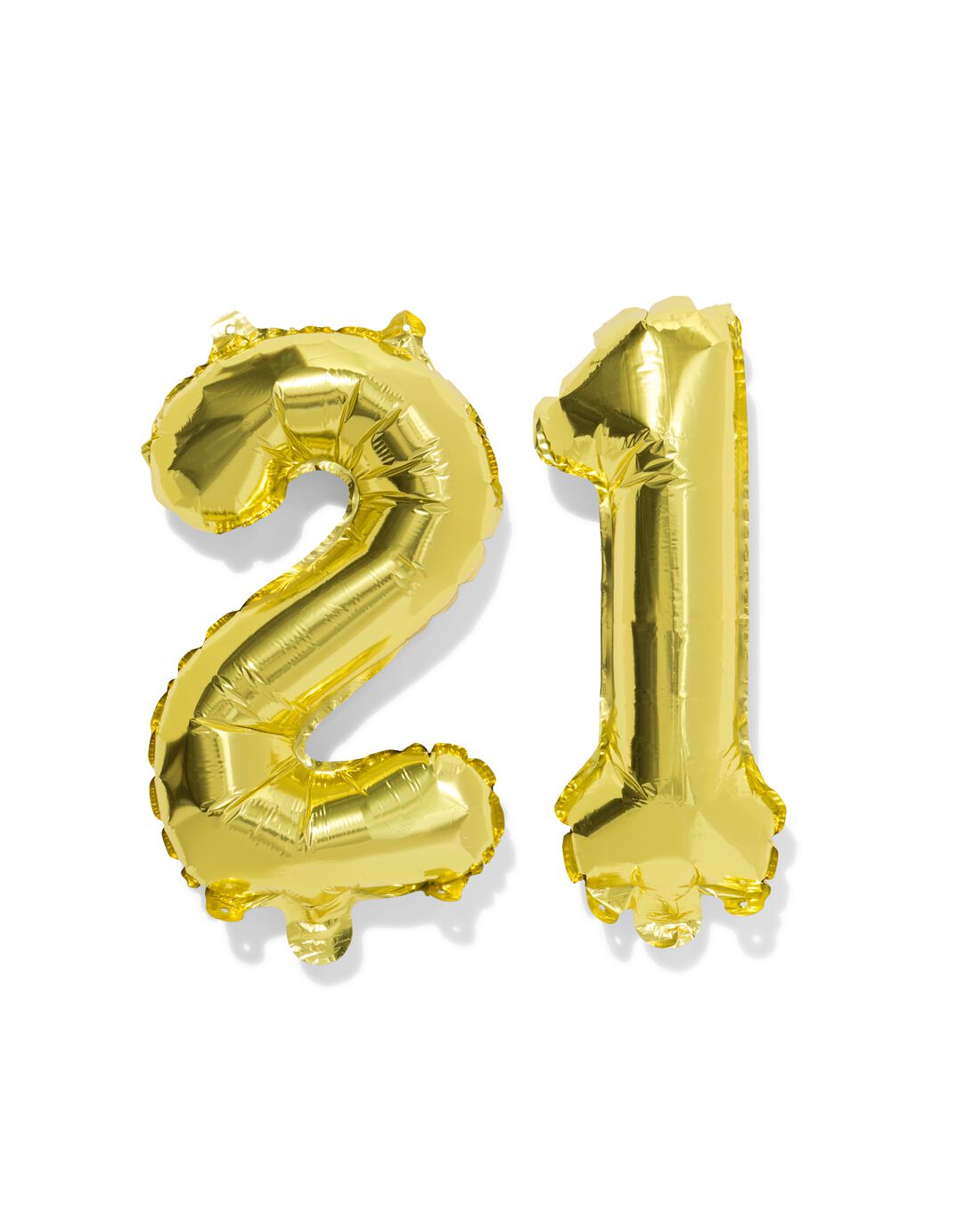 HEMA Folieballon getal 21 60cm goud (goud) | HEMA