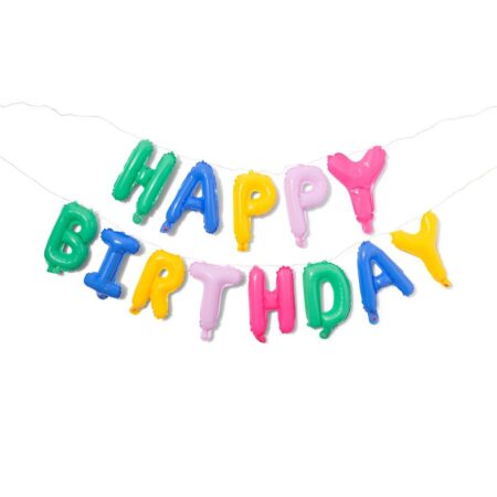 HEMA Folieballon slinger happy birthday 20cm kleur (multicolor) | HEMA