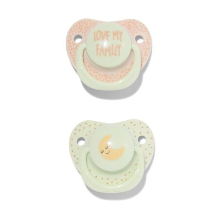 HEMA Fopspenen met platte kant maan 0-6m | HEMA