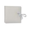 HEMA Fotoboek met strik 24x24.5 linnen zilver (zilver) | HEMA