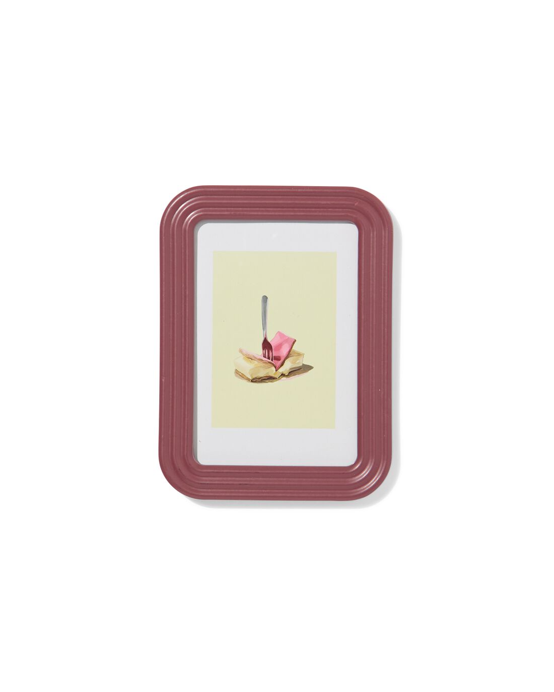 HEMA Fotolijst 10x15cm hout ribbelrand (bordeauxrood) | HEMA