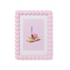 Fotolijst 15x20cm hout bolletjes (roze)