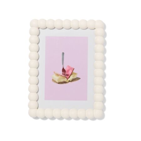 HEMA Fotolijst 15x20cm hout bolletjes (wit) | HEMA