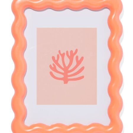 HEMA Fotolijst 15x20cm koraal hout golven (koraalroze) | HEMA