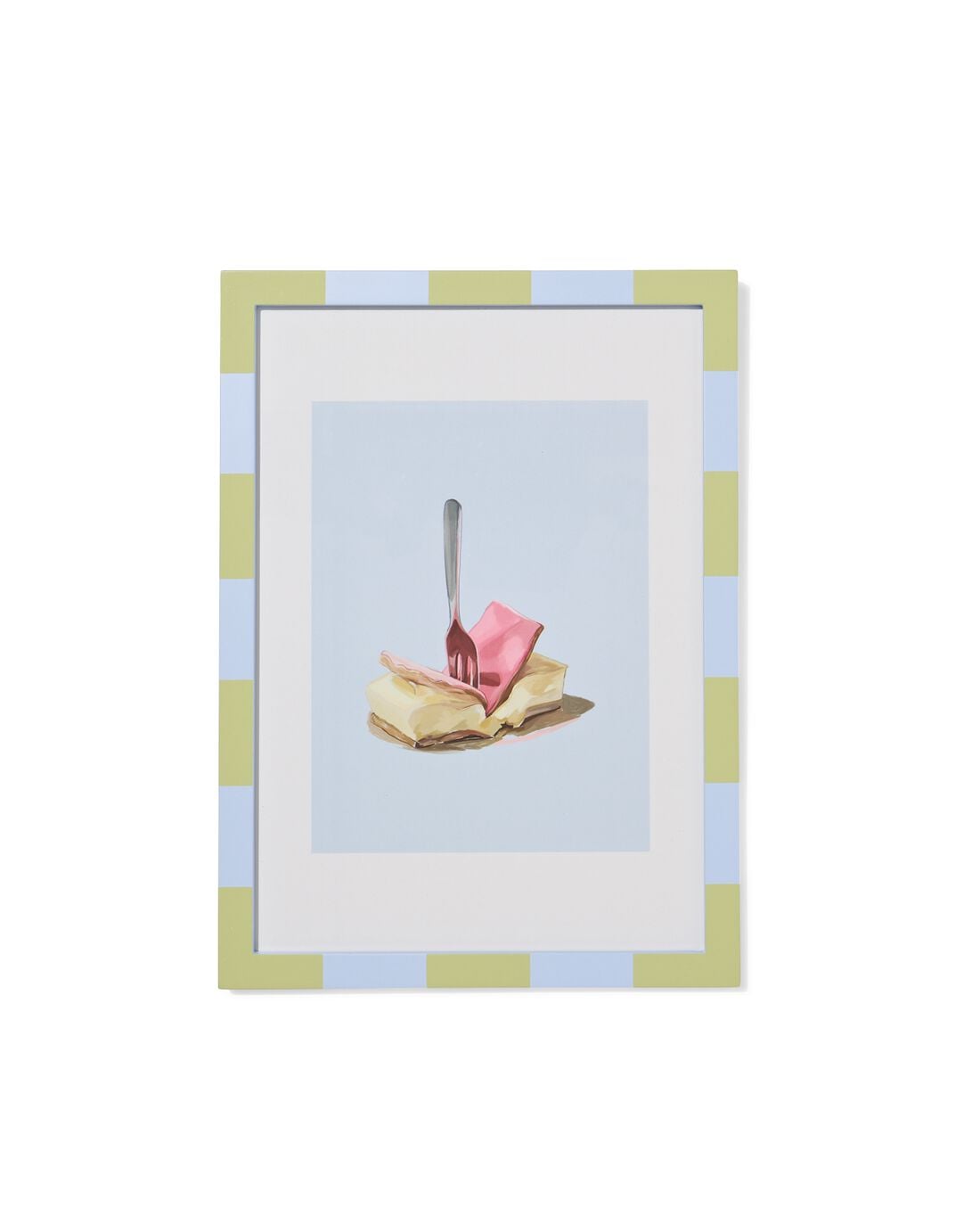 HEMA Fotolijst 21x29.7cm hout strepen (blauw) | HEMA